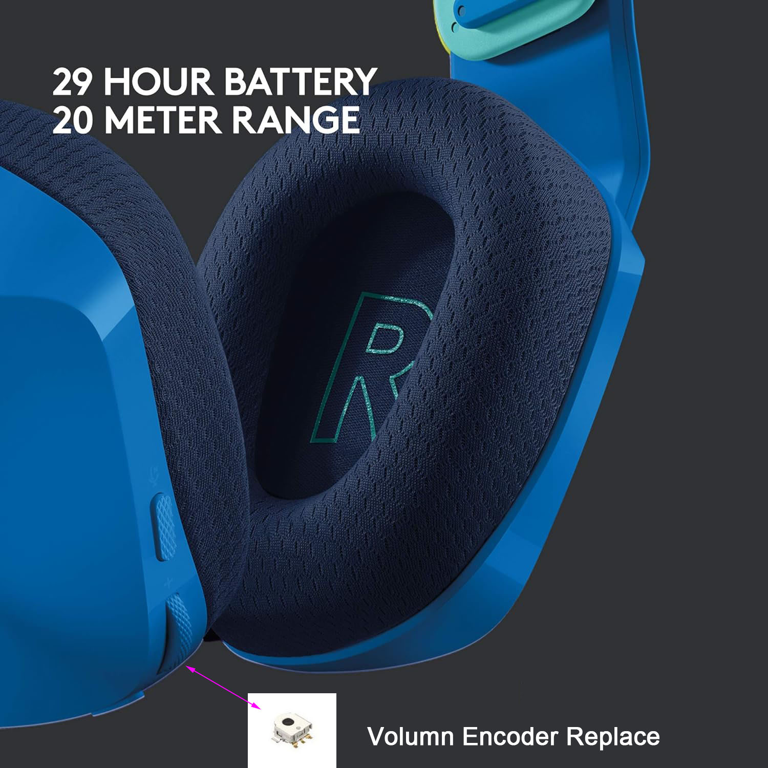 Esports Gaming Earphones - Logitech G733/G335/G535 Gaming Headset Volume Control