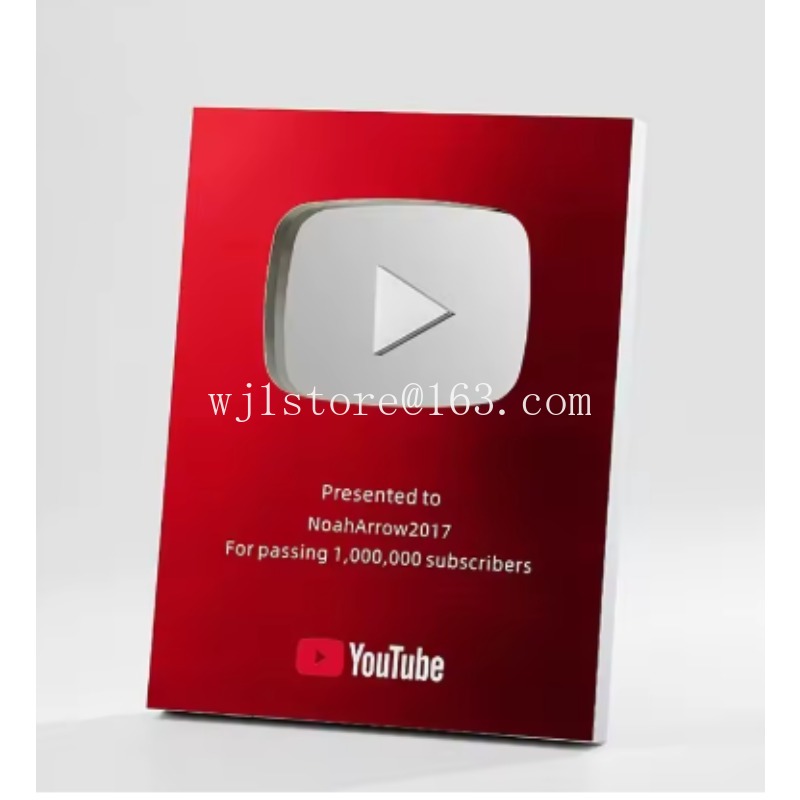 Esports Gaming Trophy - 2026New YouTube Play Button Award UV