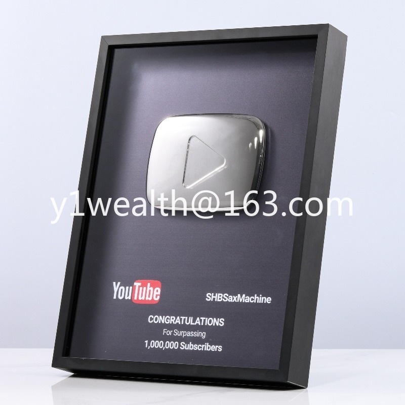 Esports Gaming Trophy - Custom Metal Plaque Medal for YouTube