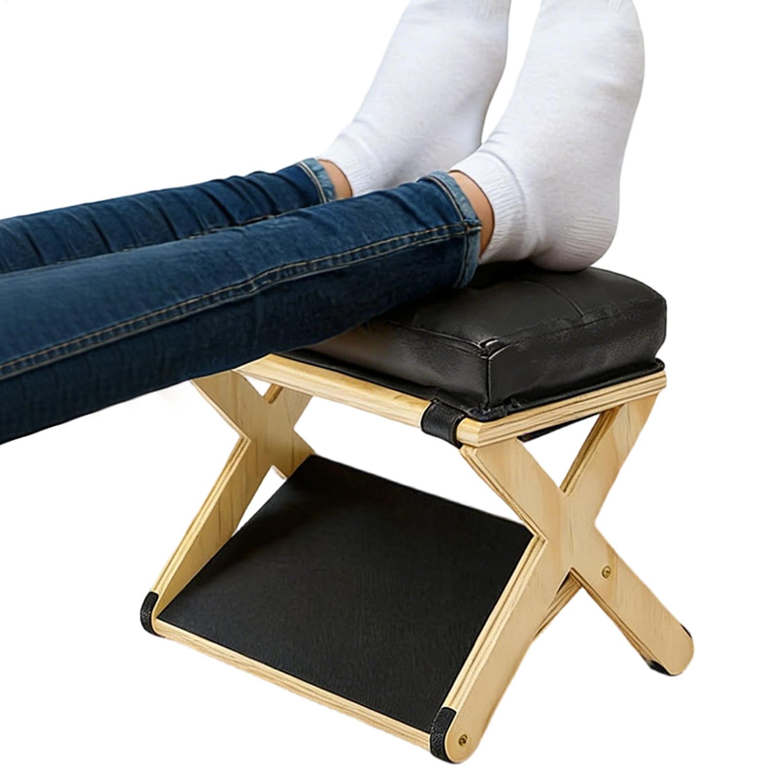 Footrest Under Desk - Foot Rest Under Desk Wooden Double-Layer