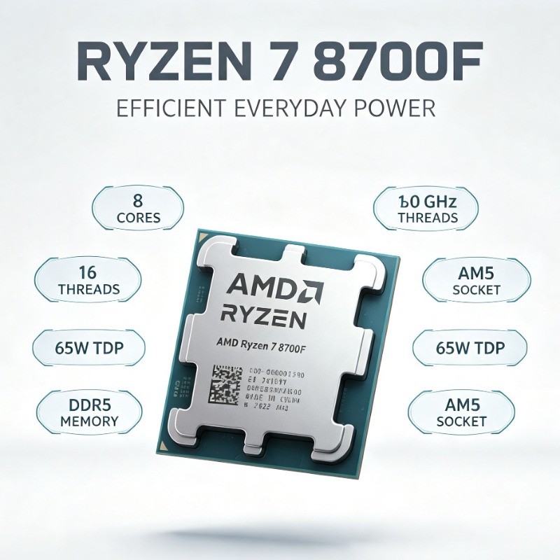 Amd Cpu Ryzen 7 - Ryzen 7 8700F Processor 4NM Manufacturing