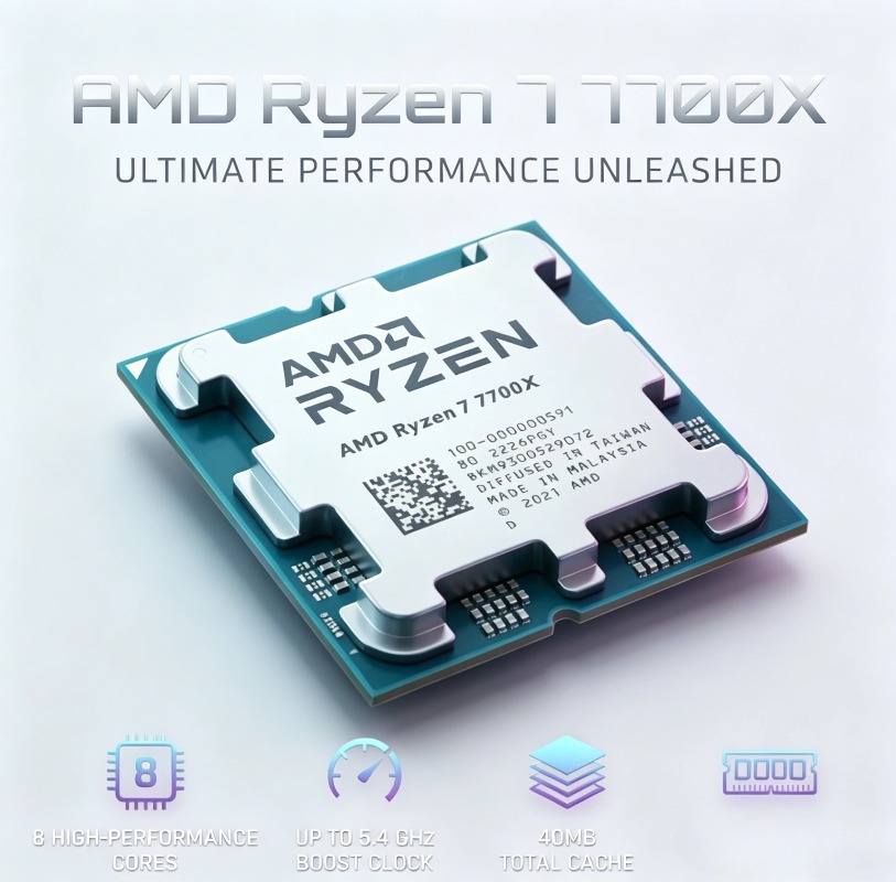 AMD Ryzen 7 7700X CPU, R7 7700 - Amd Cpu Ryzen 7 ulasan dan harga