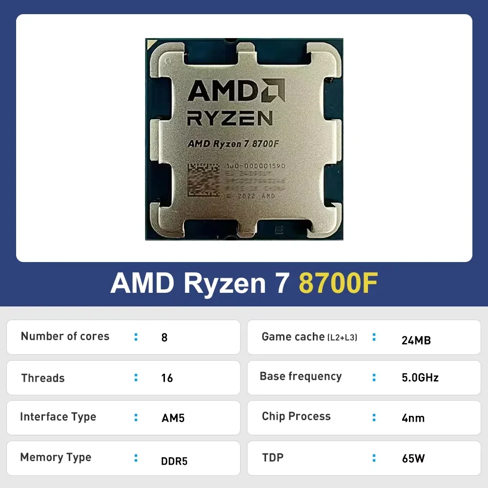 AMD Ryzen 7 8700F New CPU R7 8 - Amd Cpu Ryzen 7 ulasan dan harga