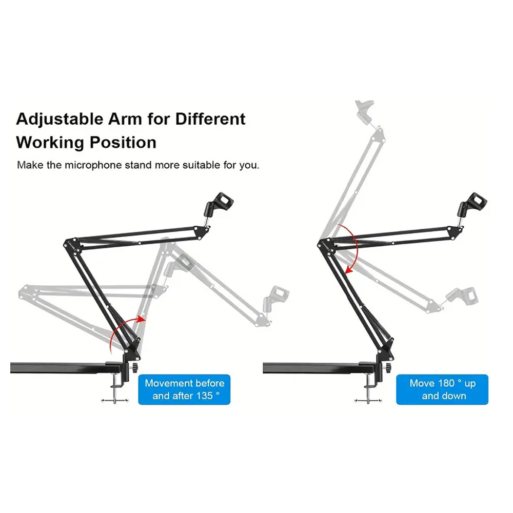 Foldable Metal Extendable Micr - Microphone Arm Boom ulasan dan harga