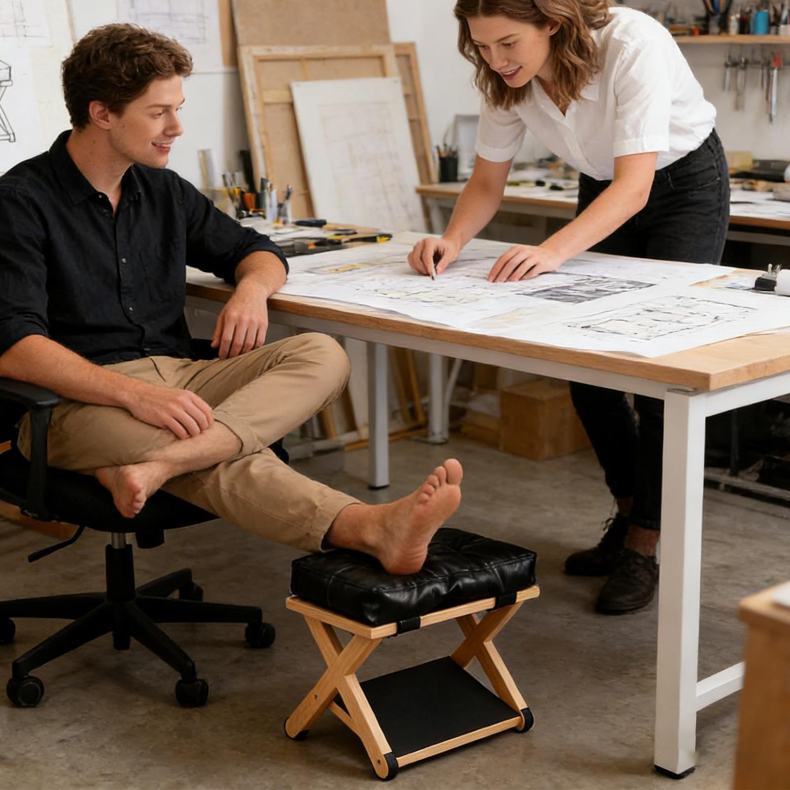 Under Desk Foot Rest Wooden Do - Footrest Under Desk ulasan dan harga