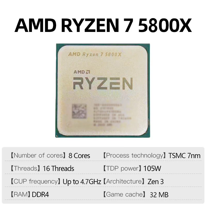 AMD Ryzen 7 5800X Tray CPU |8C - Amd Cpu Ryzen 7 ulasan dan harga