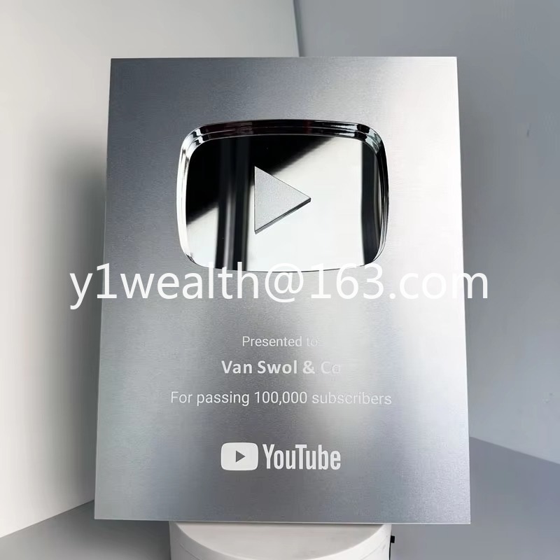 Custom Play Button Silver Gold - Esports Gaming Trophy ulasan dan harga