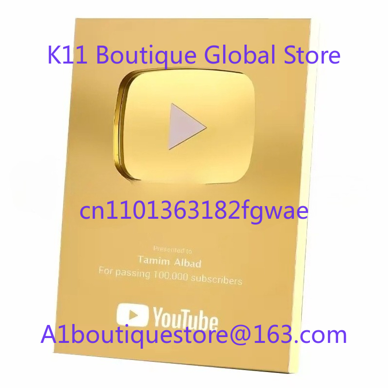 Custom Play Button Silver Gold - Esports Gaming Trophy ulasan dan harga