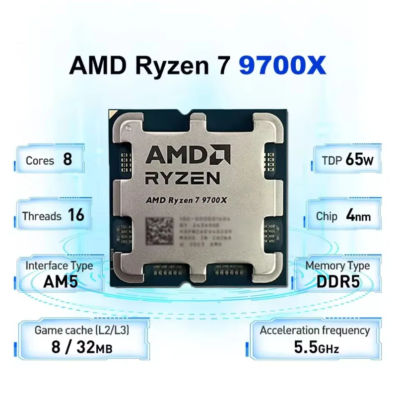 Amd Ryzen 7 9700X Cpu Processo - Amd Cpu Ryzen 7 ulasan dan harga