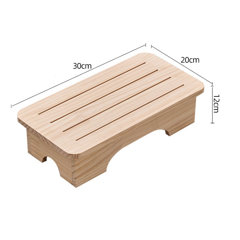 Wooden Stool Stable Footrest S - Footrest Under Desk ulasan dan harga