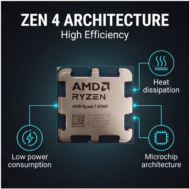 AMD Ryzen 7 8700F Desktop CPU  - Amd Cpu Ryzen 7 ulasan dan harga