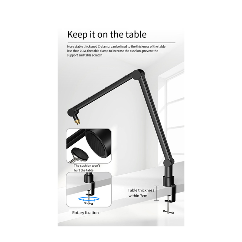 360 Degree Adjustable Micropho - Microphone Arm Boom ulasan dan harga