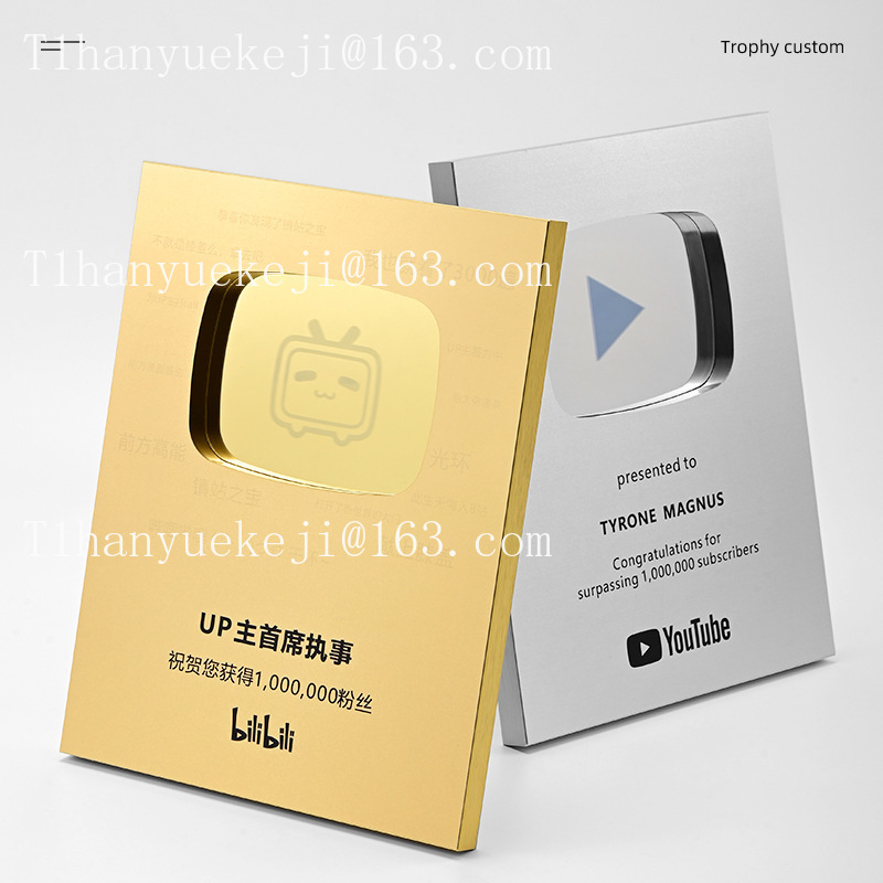 New YouTube Play Button Award  - Esports Gaming Trophy ulasan dan harga