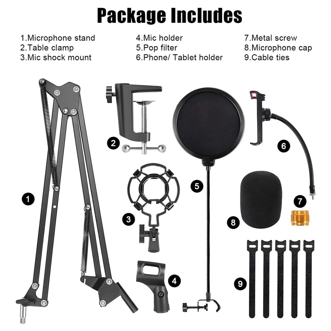 NALFI-Microphone Stand,Adjusta - Microphone Arm Boom ulasan dan harga