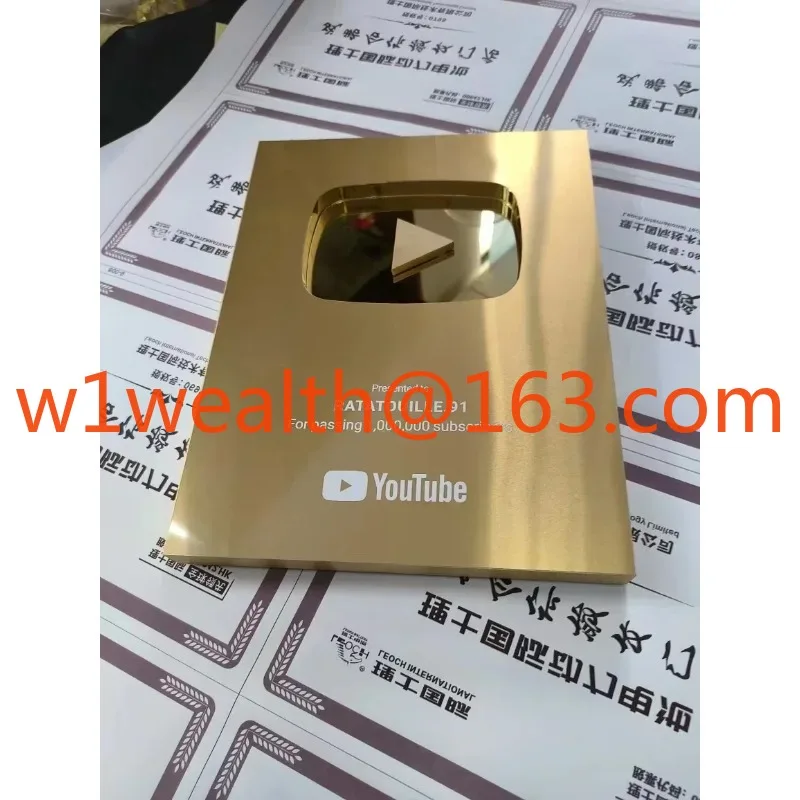 custom YouTube award Gold cust - Esports Gaming Trophy ulasan dan harga