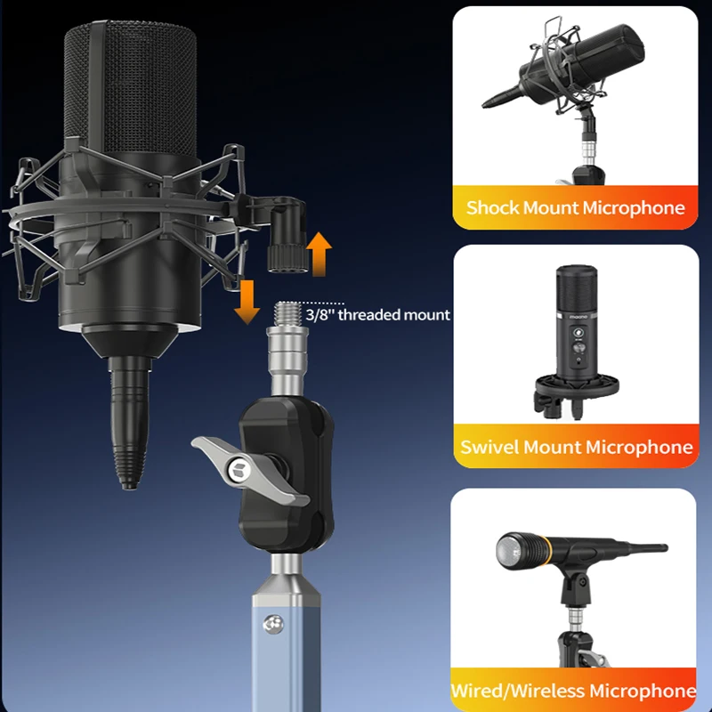 Professional Dual Suction Cup  - Microphone Arm Boom ulasan dan harga