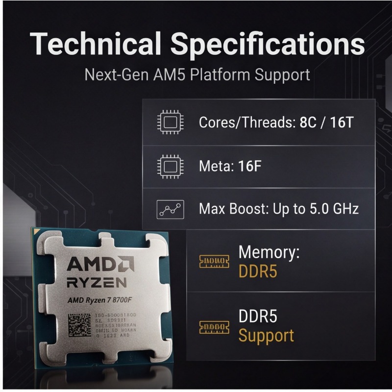 Ryzen 7 8700F Processor 4NM Ma - Amd Cpu Ryzen 7 ulasan dan harga